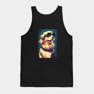 Vintage golden retriever portrait Tank Top